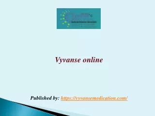 Vyvanse online