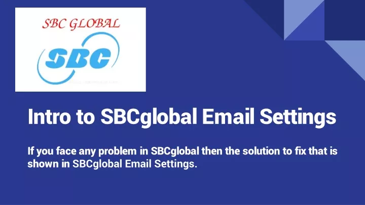 intro to sbcglobal email settings