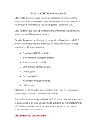 what is a cnc router machine
