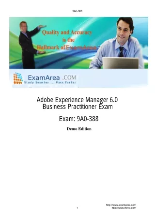9A0-388 - Adobe Experience Manager 6.0 Business Practitioner Exam Preparation