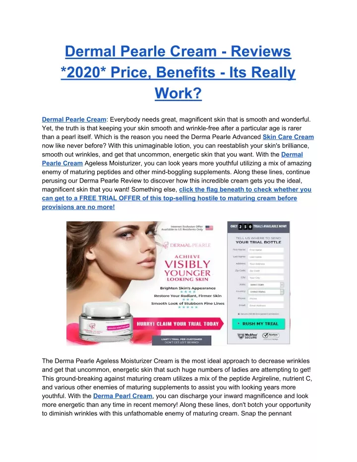 dermal pearle cream reviews 2020 price benefits