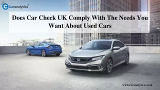 Test A Complete Car Check Before Buying The Used Car In UK