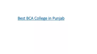 best bca college in punjab