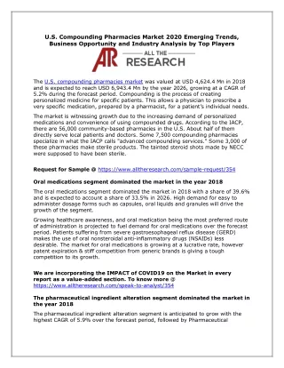 u s compounding pharmacies market 2020 emerging