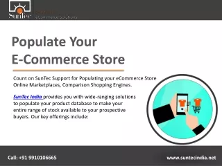 Populate Your eCommerce Store