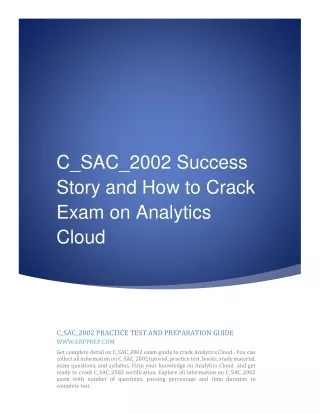 C_SAC_2002 Success Story and How to Crack Exam on Analytics Cloud