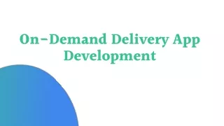 On Demand Delivery App Development
