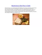 Maintenance Diet Plan In Delhi - slide 1