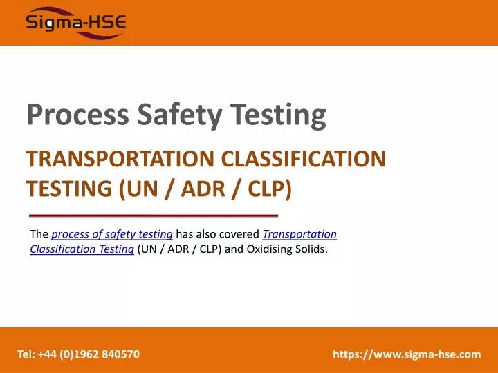 process safety testing