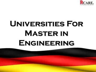 Universities for Master in Engineering