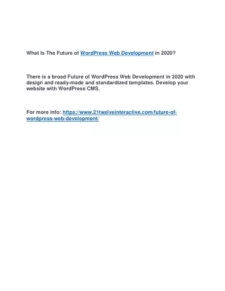 what is the future of wordpress web development