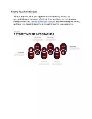 timeline powerpoint template being a presenter