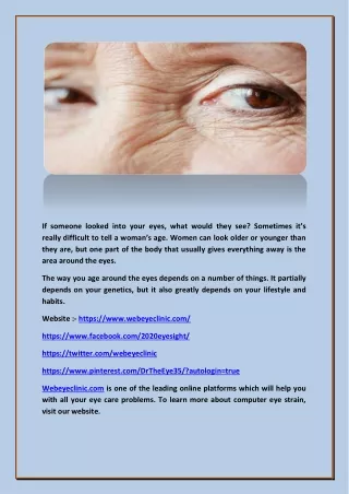 Home remedies for wrinkles around Eyes-Webeyeclinic.com