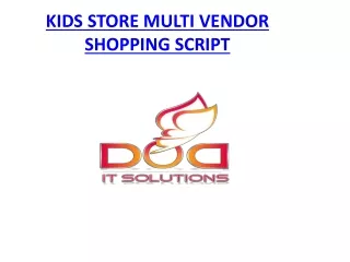 kids store multi vendor shopping script