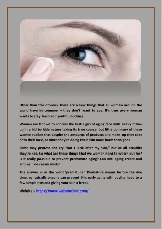 Best Anti Wrinkle Eye Creams_Webeyeclinic.com