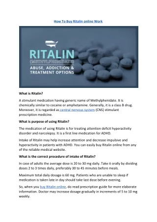 how to buy ritalin online work