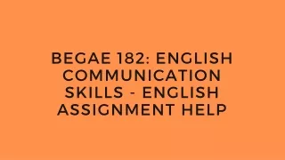begae 182 english communication skills english