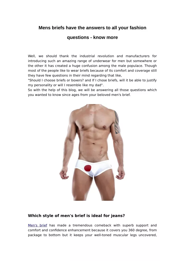 mens briefs have the answers to all your fashion