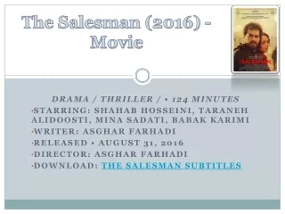 The Salesman (2016) - Movie