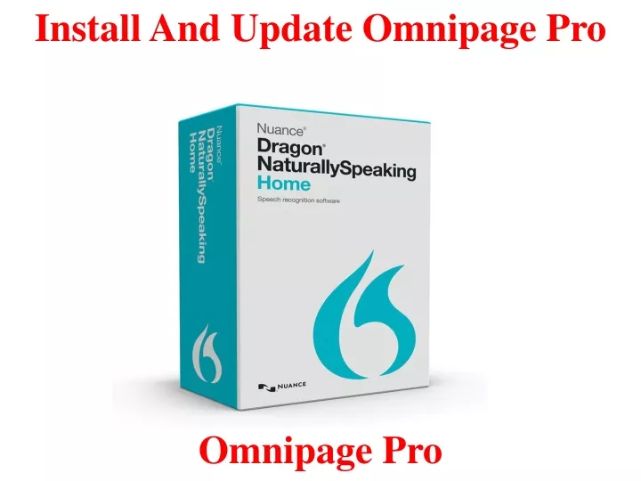 install and update omnipage pro