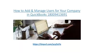 how to add manage users for your company in quickbooks 18009413691