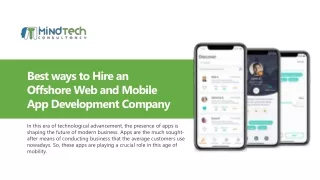 Best ways to Hire an Offshore Web and Mobile App Development Company