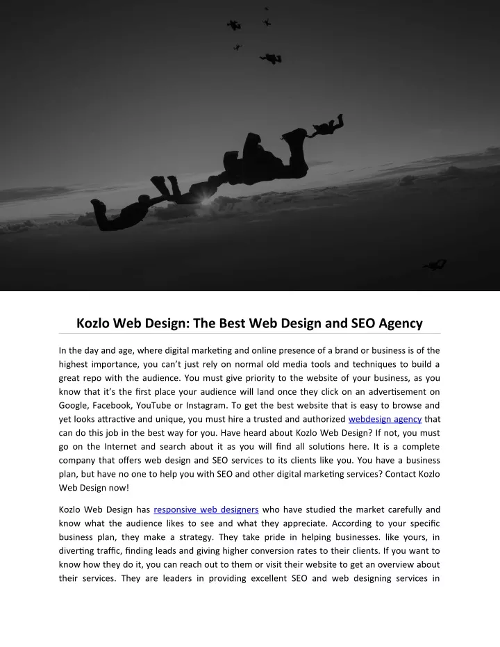 kozlo web design the best web design
