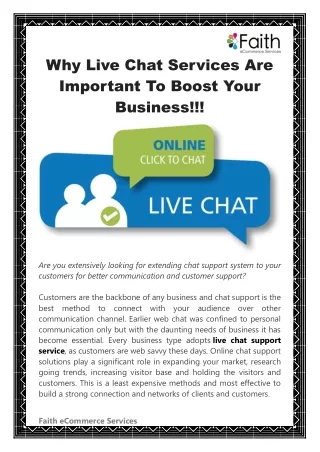 why live chat services are important to boost