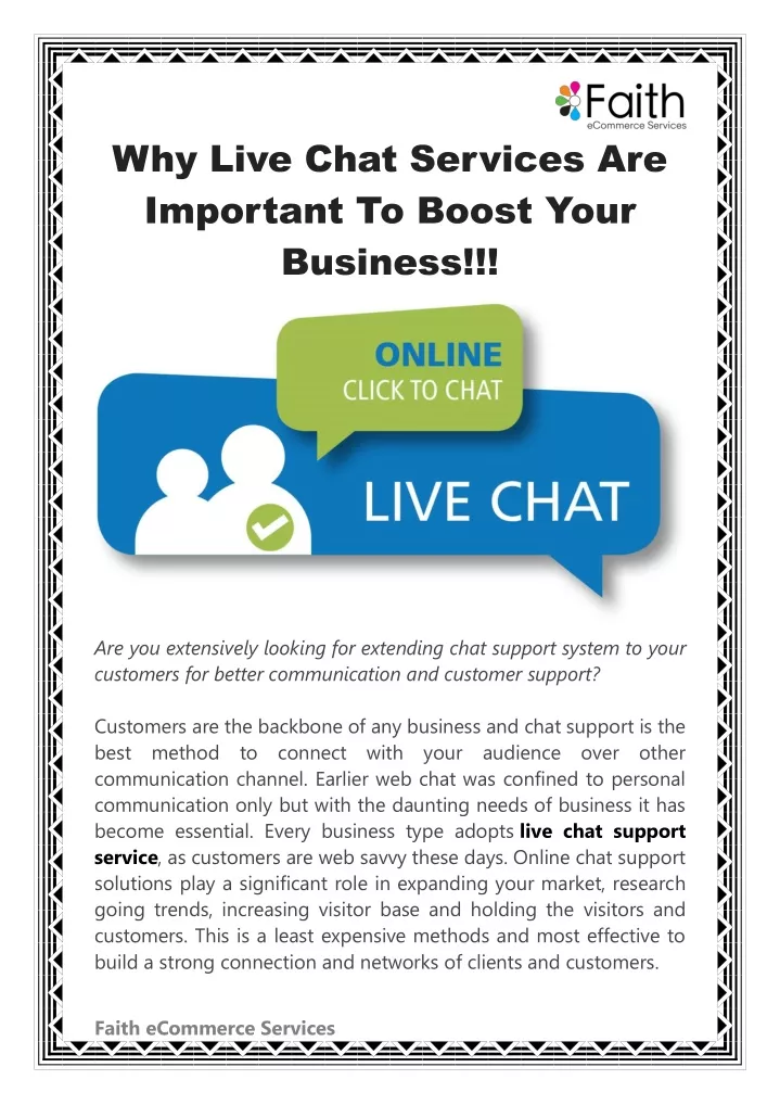 why live chat services are important to boost