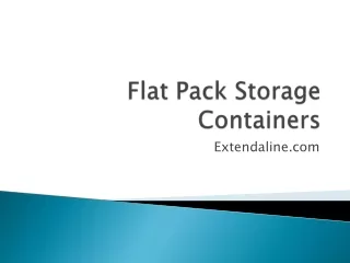 Flat Pack Containers | Extendaline