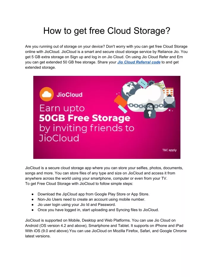 how to get free cloud storage