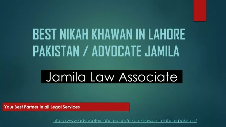 best nikah khawan in lahore pakistan advocate jamila