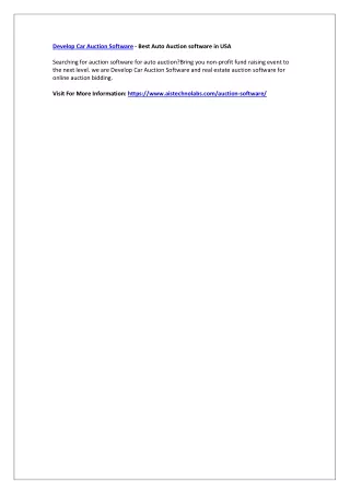 develop car auction software best auto auction