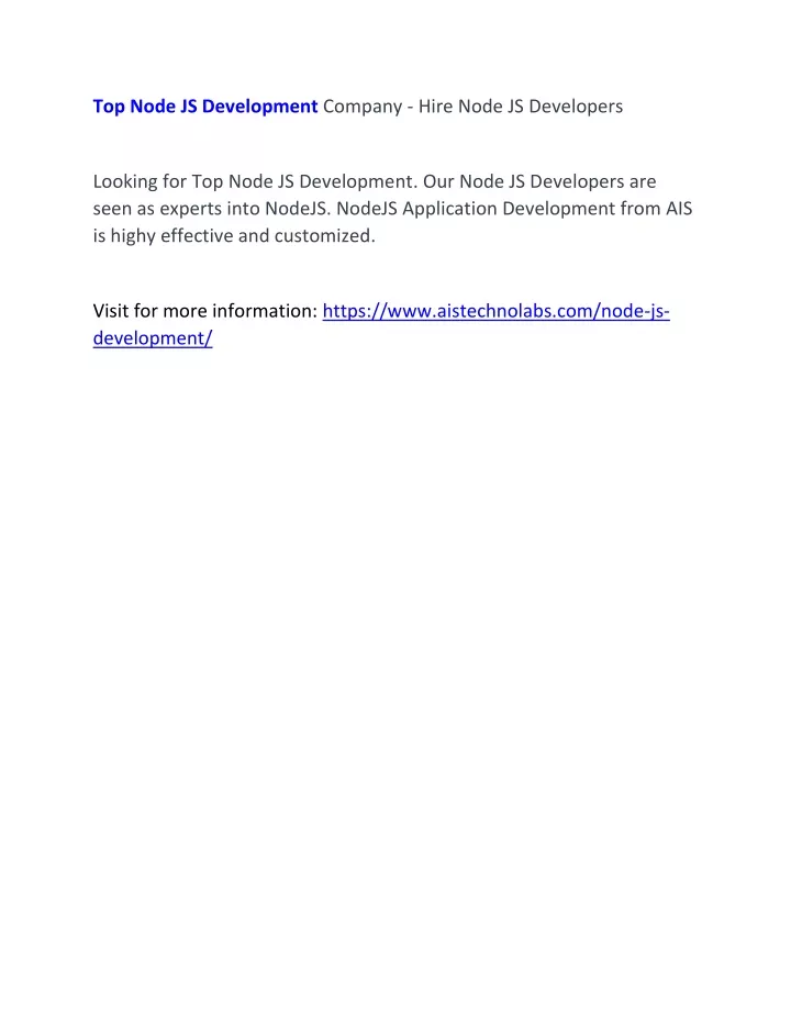 top node js development company hire node