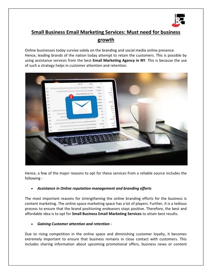 small business email marketing services must need