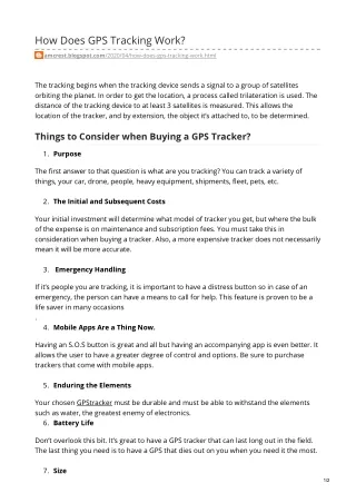 how does gps tracking work