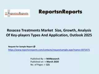 Rosacea Treatments market Top Companies, Business Insights, Growth, Global Market Share, Global Market Size, Trends, Sal