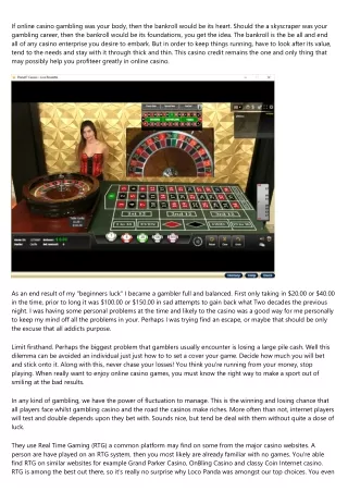 Basics Of Online Video Poker Machines