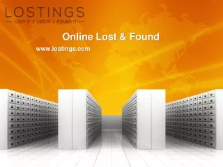 Online Lost & Found- https://www.lostings.com/