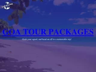 Plan Best Goa Tour Packages!