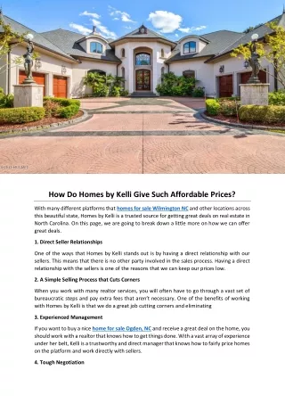 How Do Homes by Kelli Give Such Affordable Prices?