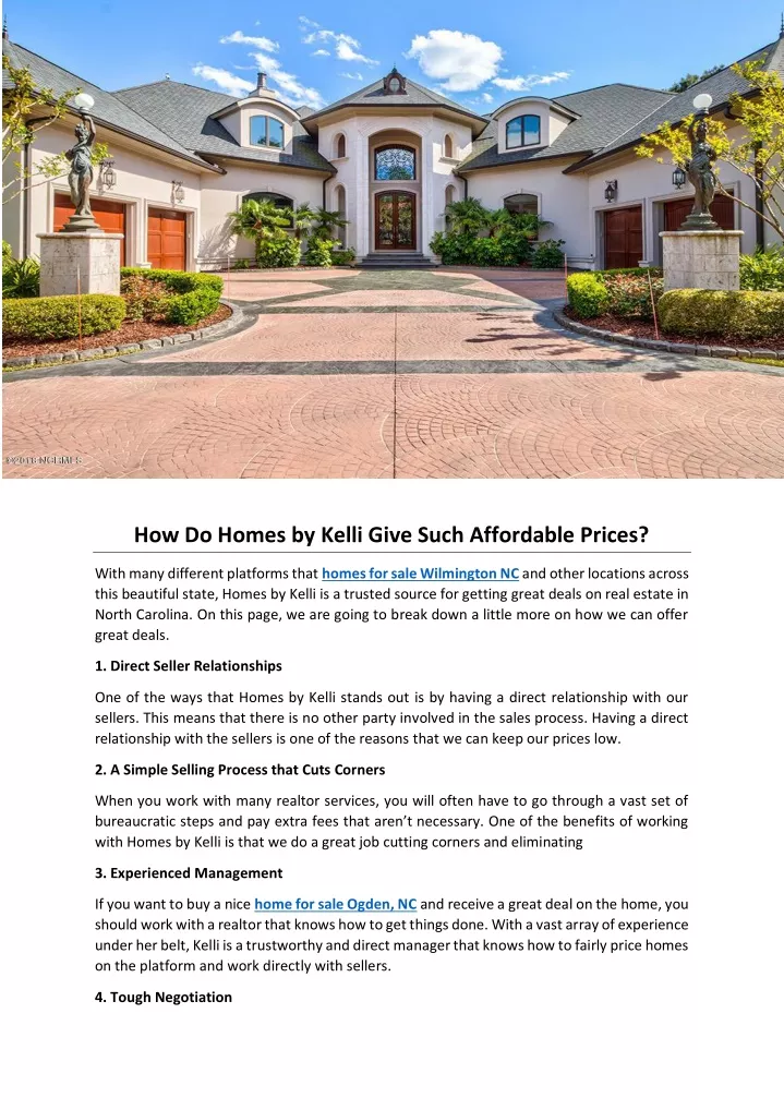 how do homes by kelli give such affordable prices