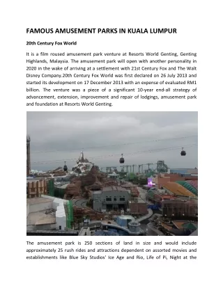 famous amusement parks in kuala lumpur