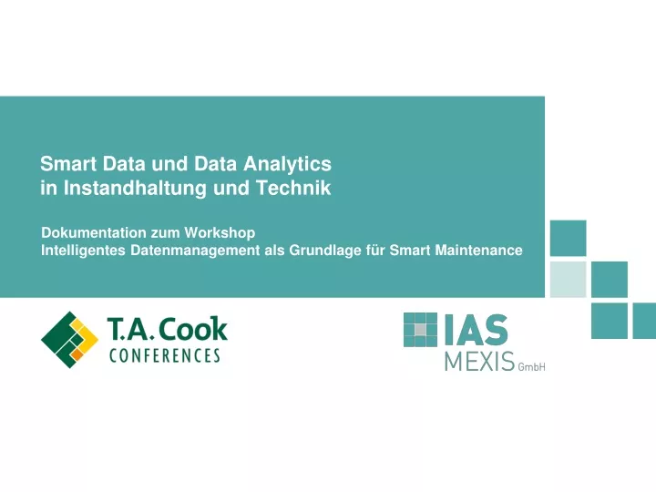smart data und data analytics in instandhaltung