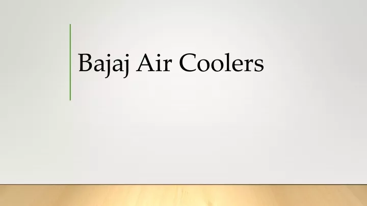 bajaj air coolers