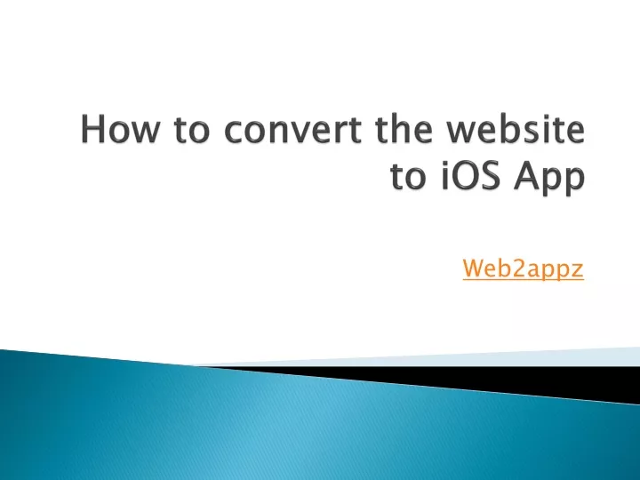 how to convert the website to ios app