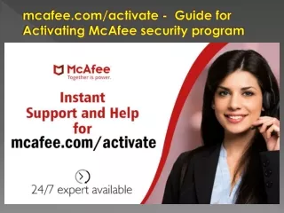 mcafee com activate guide for activating mcafee security program