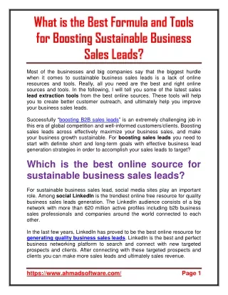 what is the best formula and tools for boosting