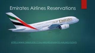 Emirates Airlines Flights Reservations