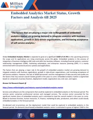 embedded analytics market status growth factors